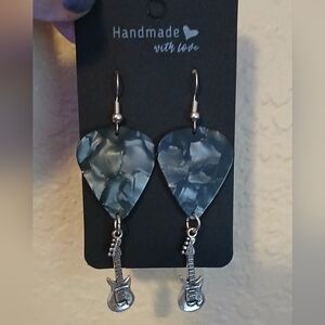Handmade Guitar Pick Earrings